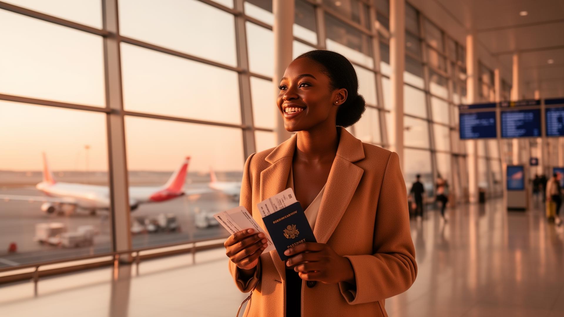 Voyageuse accompagnée par notre agence de voyage à Abidjan pour son assistance visa Schengen